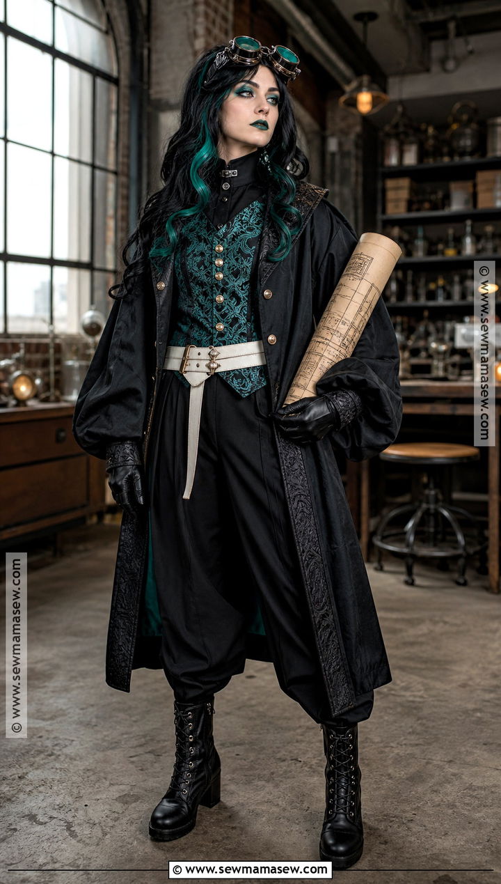 Steampunk Tokito Cosplay With Teal Vest - 35 tokito cosplay ideas