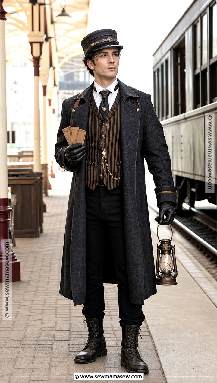 Steampunk Train Conductor Costume - 30 steampunk halloween costumes