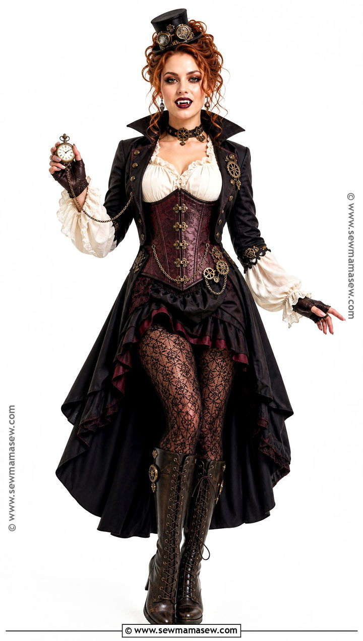 Steampunk Vampire Costume With Corset - 30 vampire costume inspo ideas for women