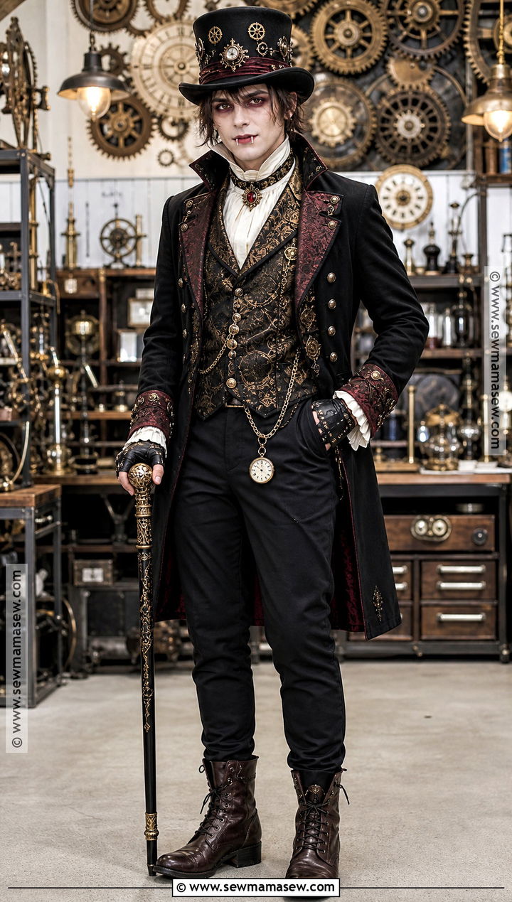 Steampunk Vampire Costume With Top Hat - 30 Mens Vampire Costume Ideas