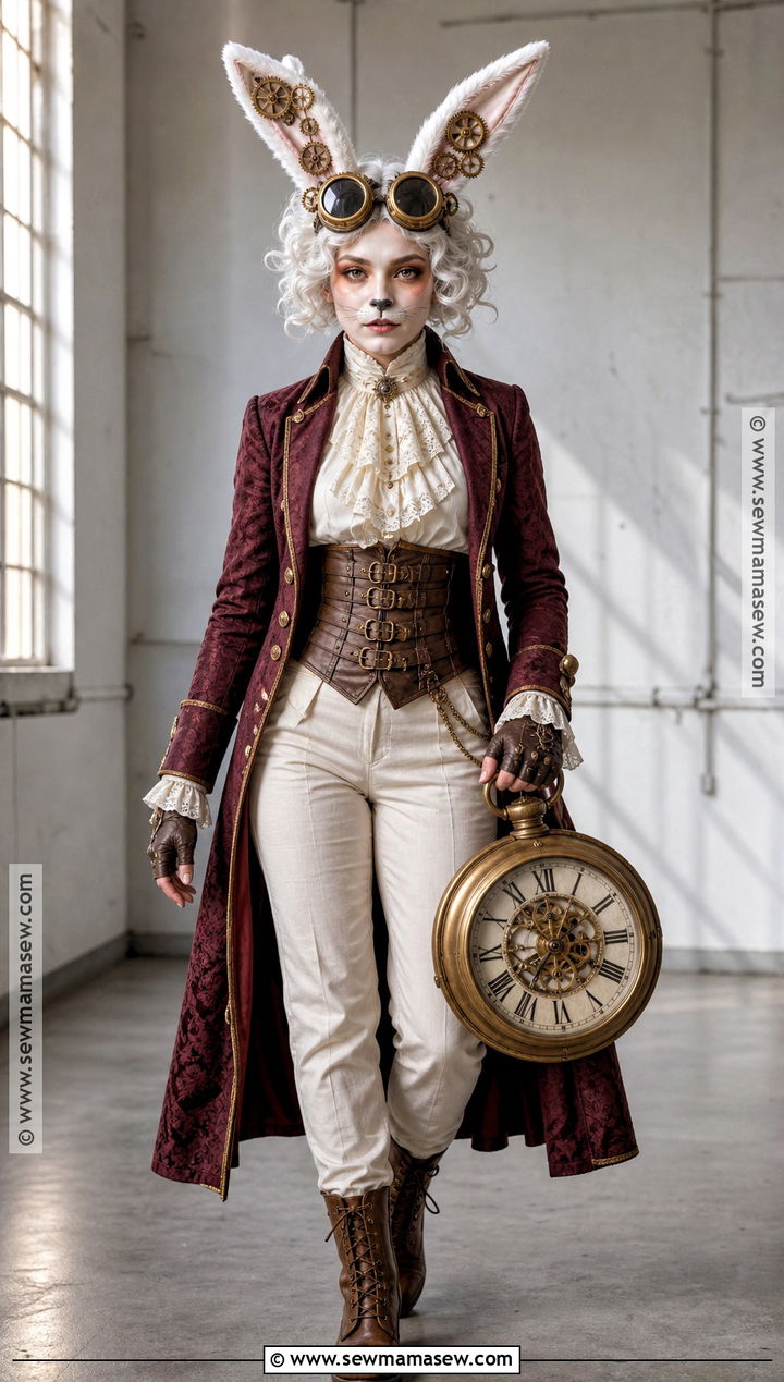 Steampunk White Bunny Costume - 30 white bunny halloween costumes