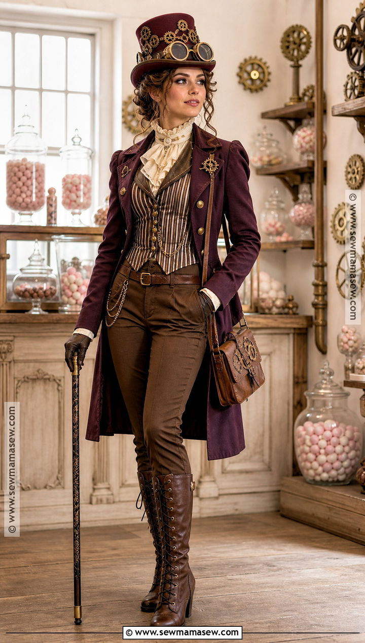 Steampunk Willy Wonka Costume With Goggles - 35 Willy Wonka Costume Ideas for Women