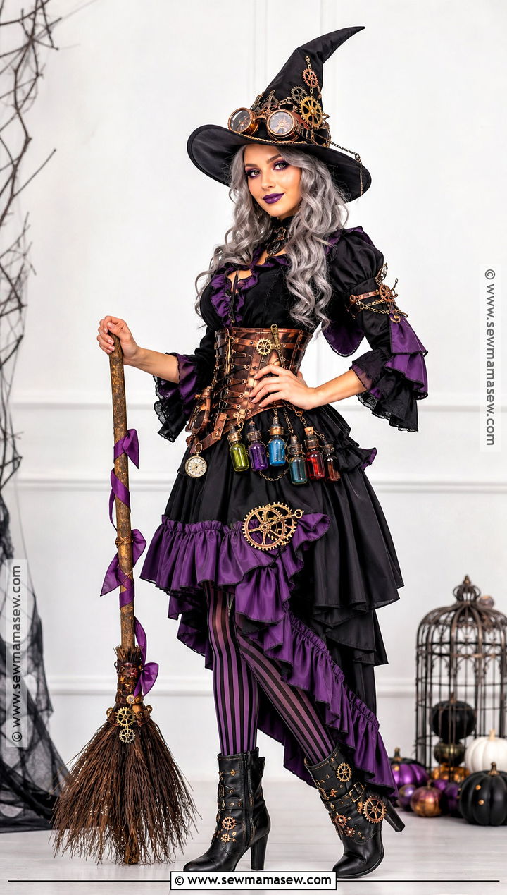 Steampunk Witch Costume - 30 steampunk halloween costumes