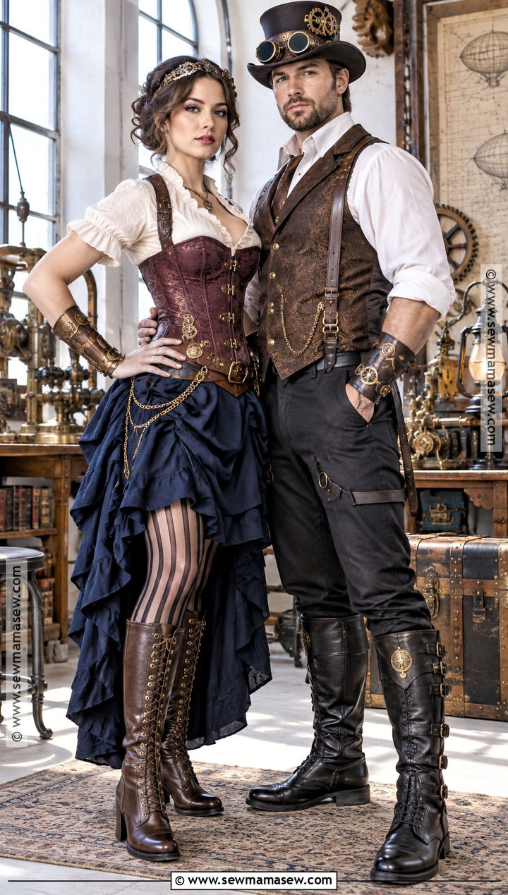 Steampunk Wonder Woman Couple Costume - 30 wonder woman couple costume ideas