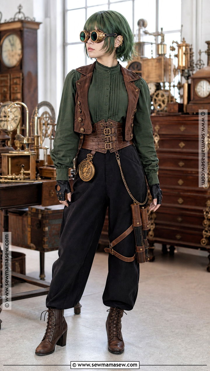Steampunk Zoro Cosplay With Brown Corset Belt - 30 zoro cosplay ideas for girls
