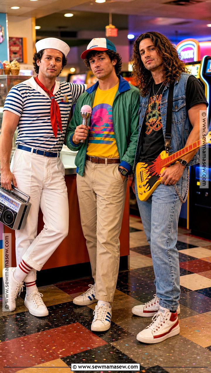 Steve Dustin And Eddie Stranger Things Trio Costume - 30 Trio Halloween Costumes for Men
