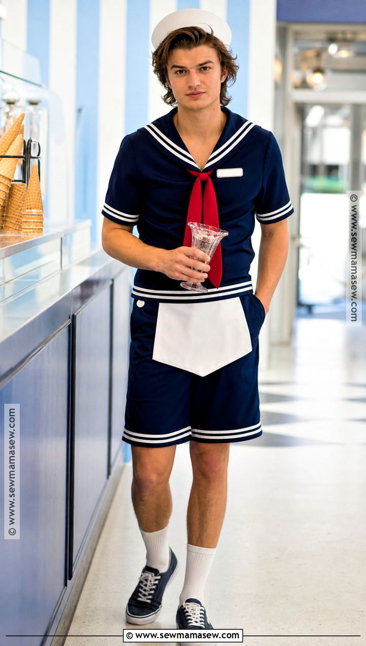 Steve Harrington Scoops Ahoy Costume - 30 netflix characters costume ideas