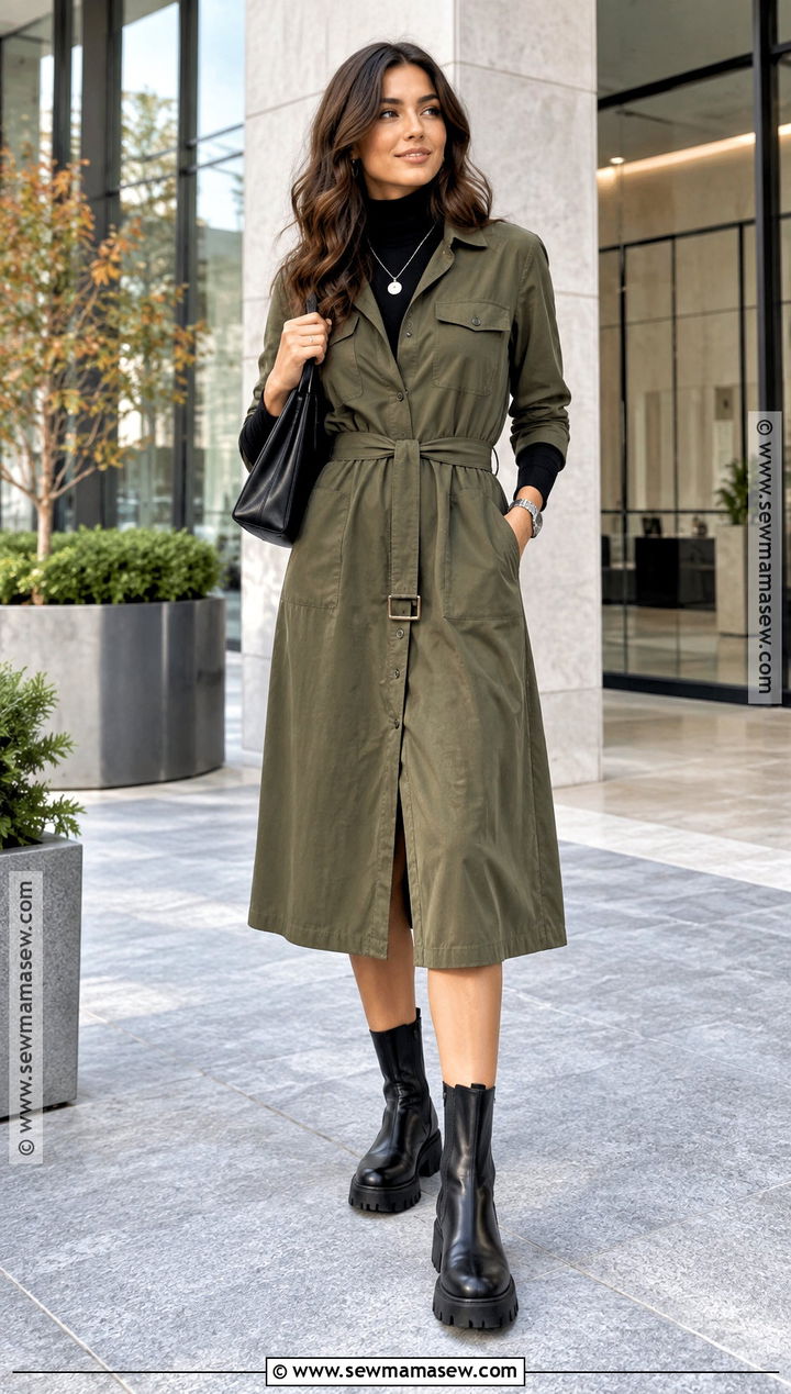 Steve Madden Lug Sole Boots With A Shirt Dress - 20 steve madden boots outfit fall