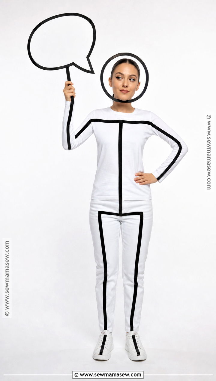 Stick Figure Costume With Black Tape - 30 at home costume ideas