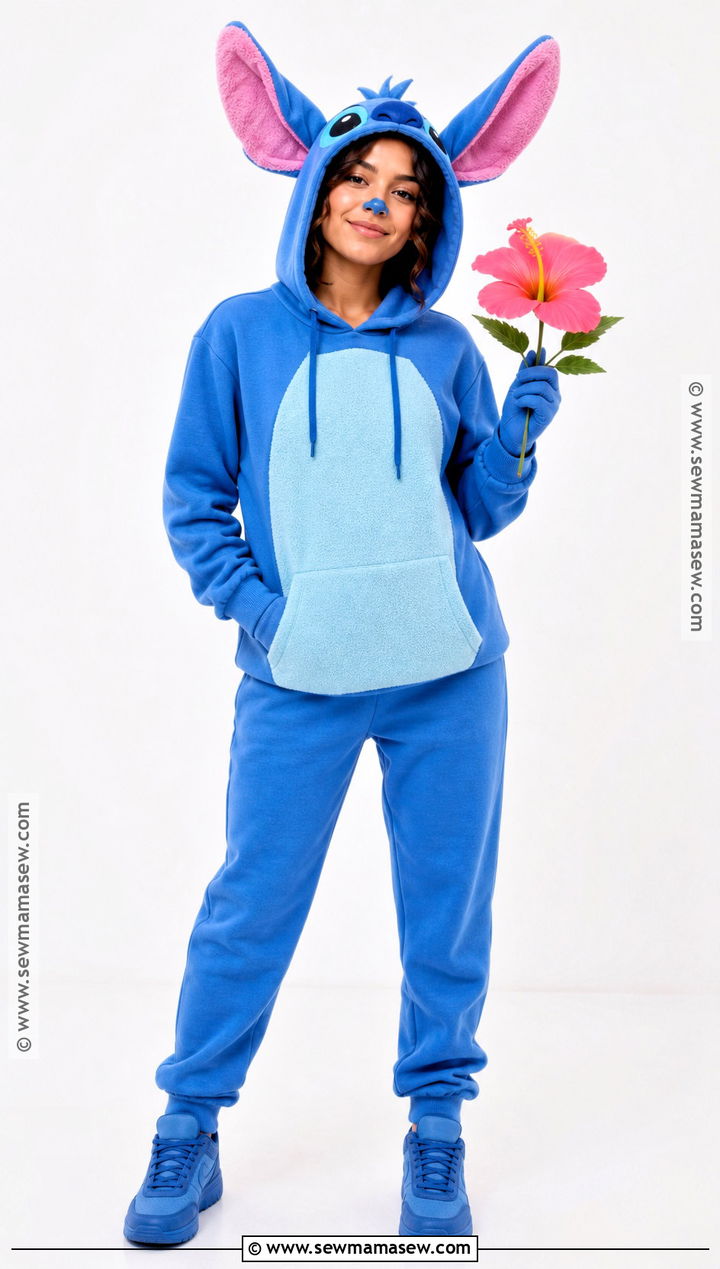 Stitch Costume With Blue Hoodie - 30 Simple Disney Costumes