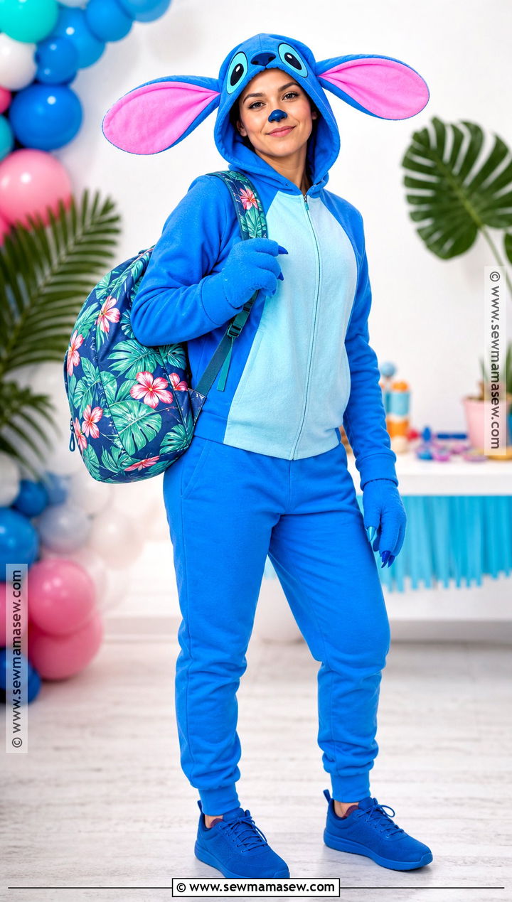 Stitch Costume With Blue Hoodie - 30 disney dress up ideas