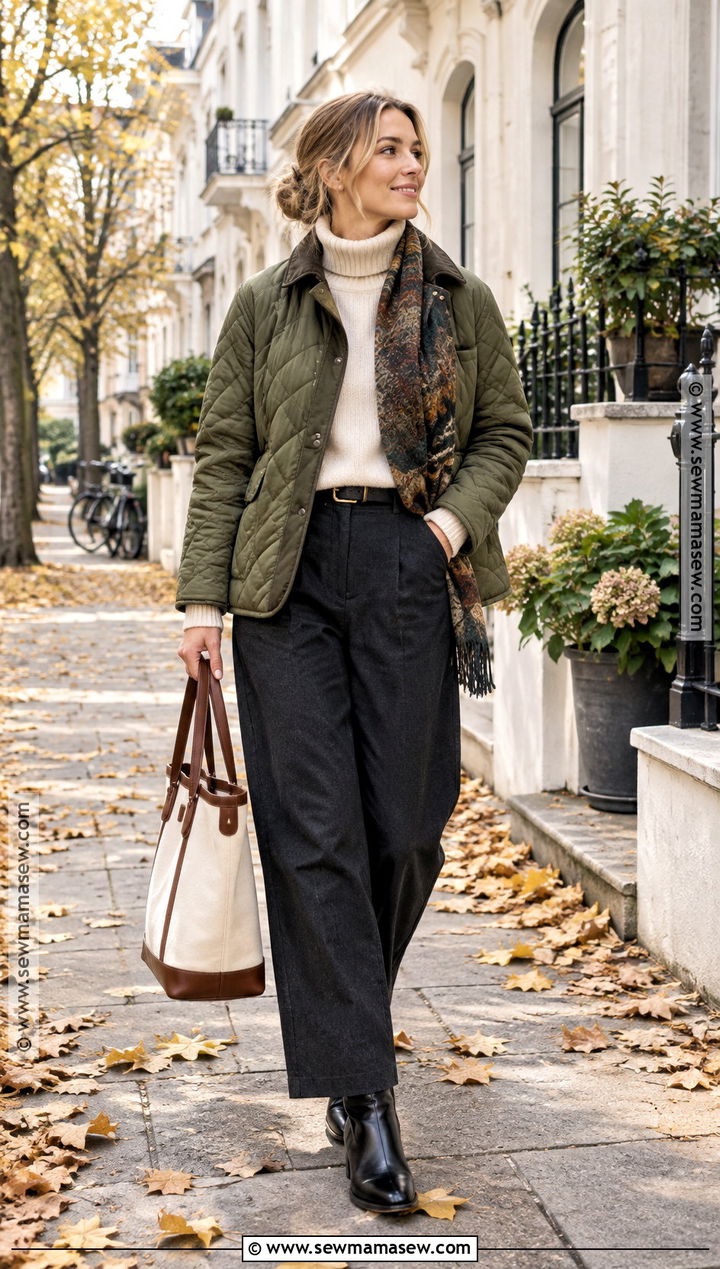 Stockholm Autumn Quilted Jacket Outfit - 20 autumn outfits stockholm