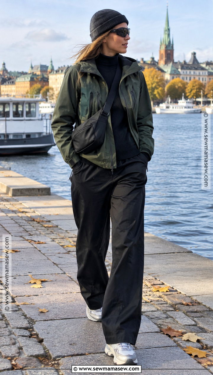 Stockholm Autumn Technical Jacket Outfit - 20 autumn outfits stockholm