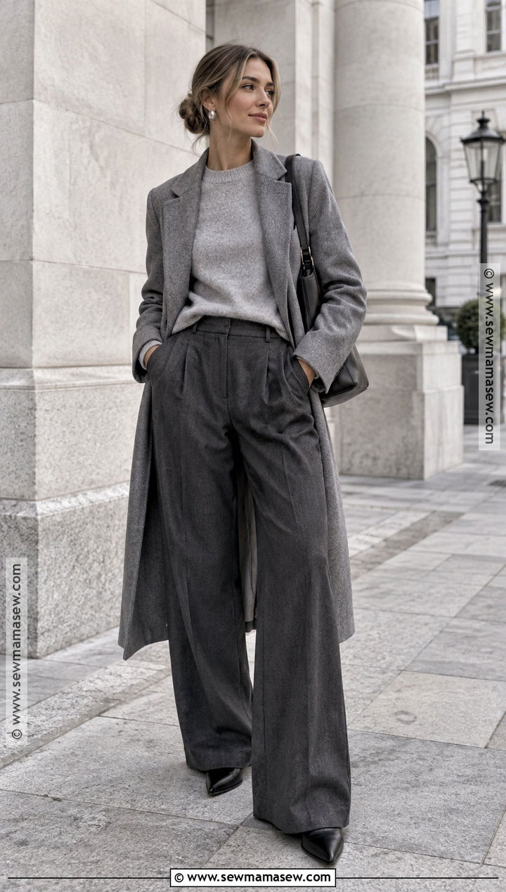 Stockholm Monochrome Gray Outfit - 25 stockholm style fall outfits