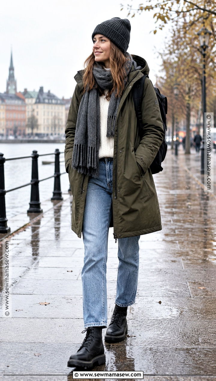 Stockholm Parka and Chunky Boots Outfit - 20 fall stockholm style ideas