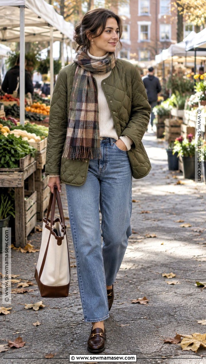 Stockholm Quilted Jacket Outfit - 25 stockholm style fall outfits
