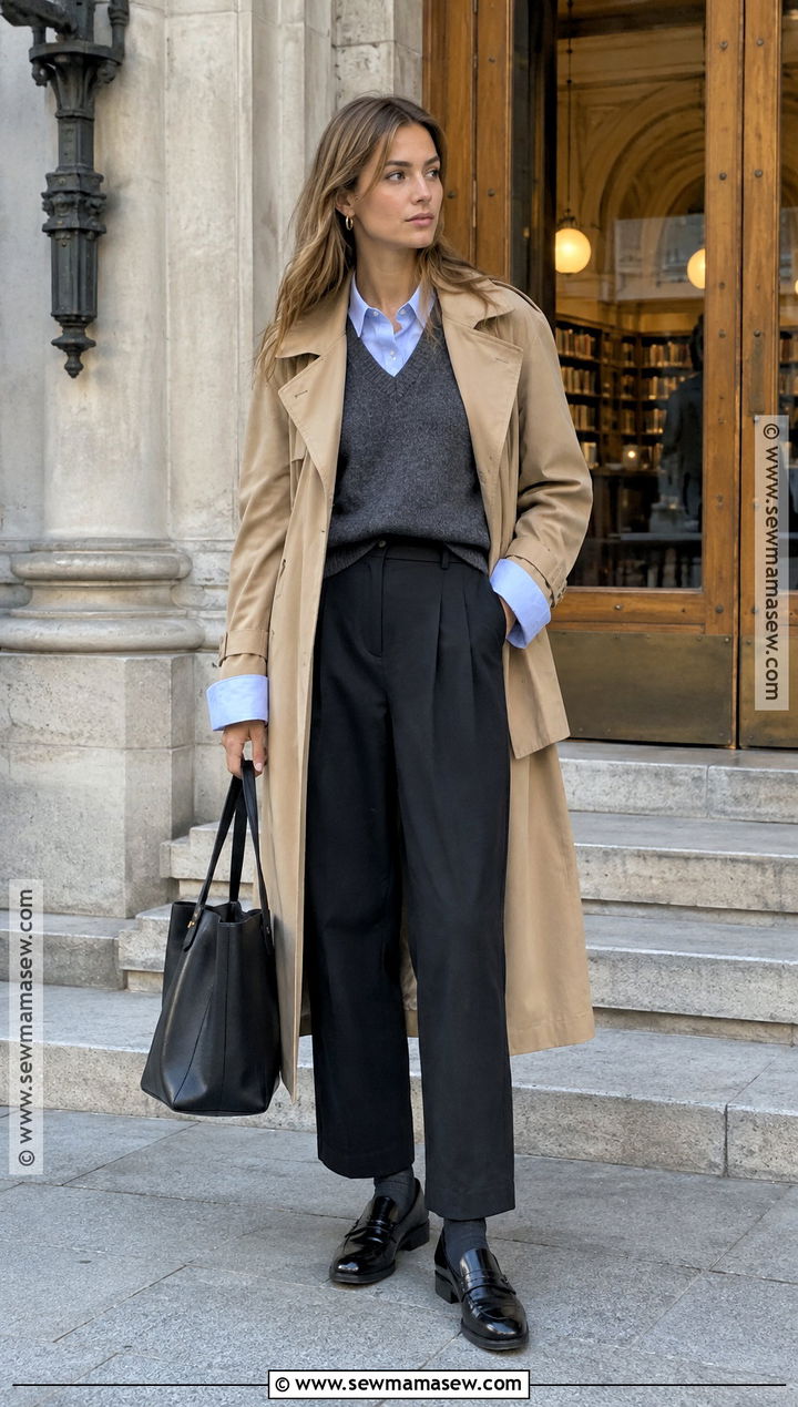 Stockholm Sweater Vest And Pleated Trousers Outfit - 20 autumn stockholm style ideas