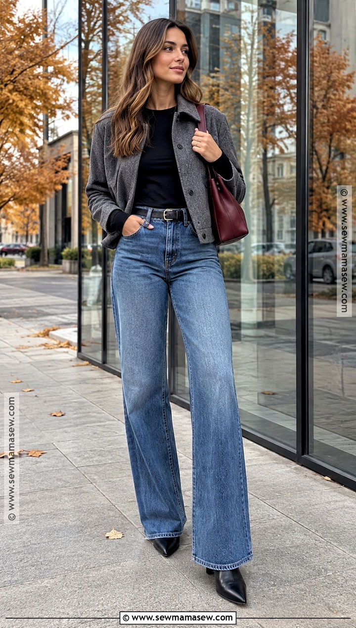 Stockholm Wide Leg Jeans Outfit - 25 stockholm style fall outfits