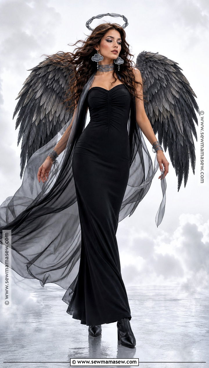 Storm Black Angel Costume With Gray Cape - 40 black angel costume ideas