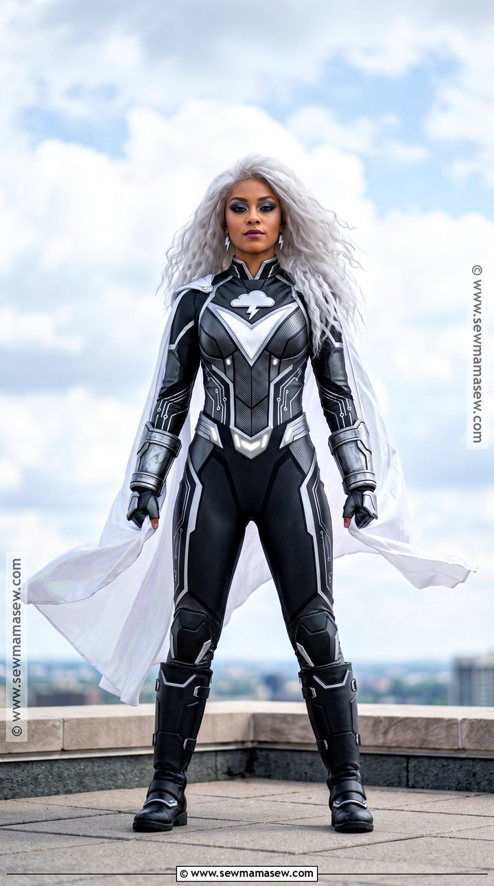 Storm Costume With White Cape - 30 superhero costumes for women