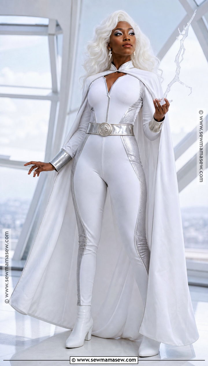 Storm Costume With White Cape - 30 Superhero Halloween Costumes for Women