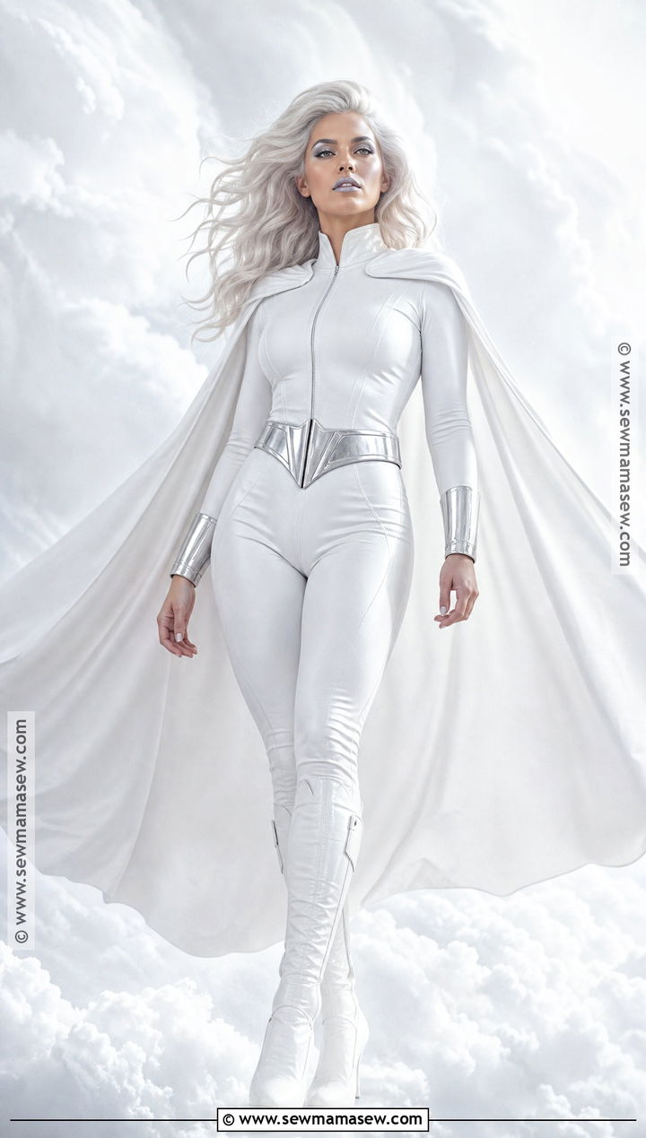 Storm Costume With White Cape And Silver Hair - 30 Female Superhero Costumes