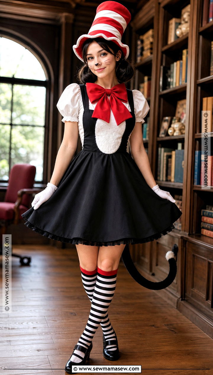 Storybook Cat In The Hat Costume With Pinafore - 30 cat in the hat costume women's ideas