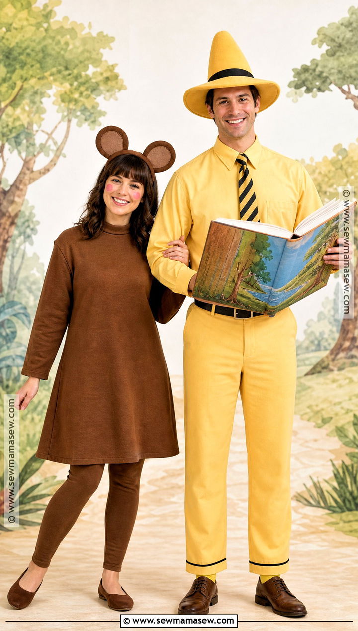 Storybook Curious George Couple Costume - 35 curious george couple costume ideas