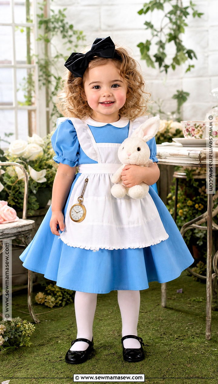 Storybook Explorer Costume With Blue Dress - 30 toddler girl costume ideas