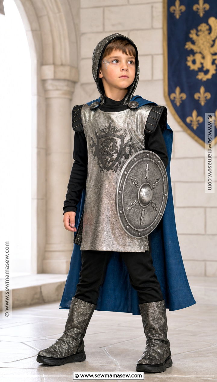 Storybook Knight Costume With Silver Tunic - 45 kids halloween costumes