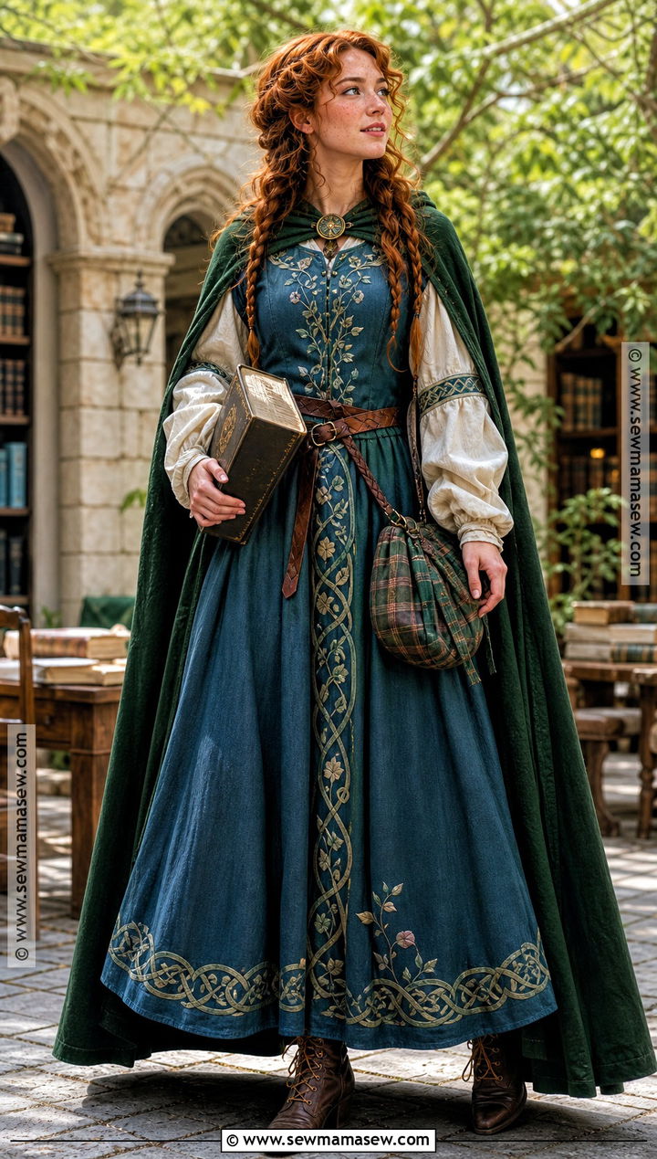 Storybook Merida Costume With Embroidered Dress - 30 Merida Halloween Costume Ideas