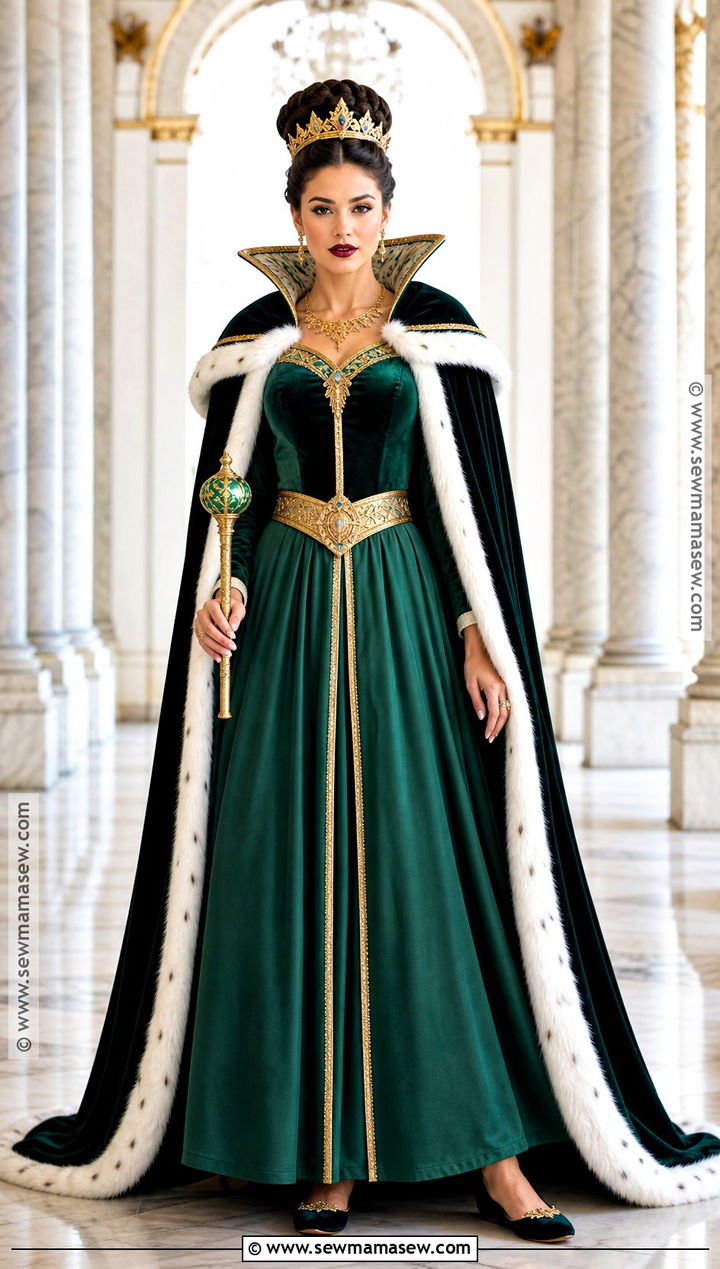 Storybook Queen Costume With Gold Crown - 30 costume outfits