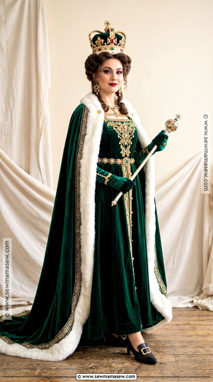 Storybook Queen Costume With Velvet Dress - 50 costume ideas