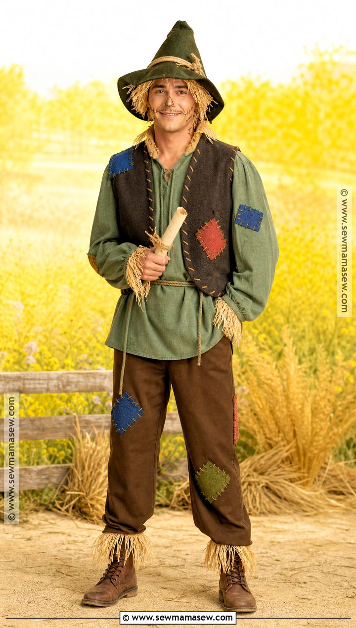 Storybook Scarecrow Costume With Green Shirt - 30 Scarecrow Costume Ideas for Men