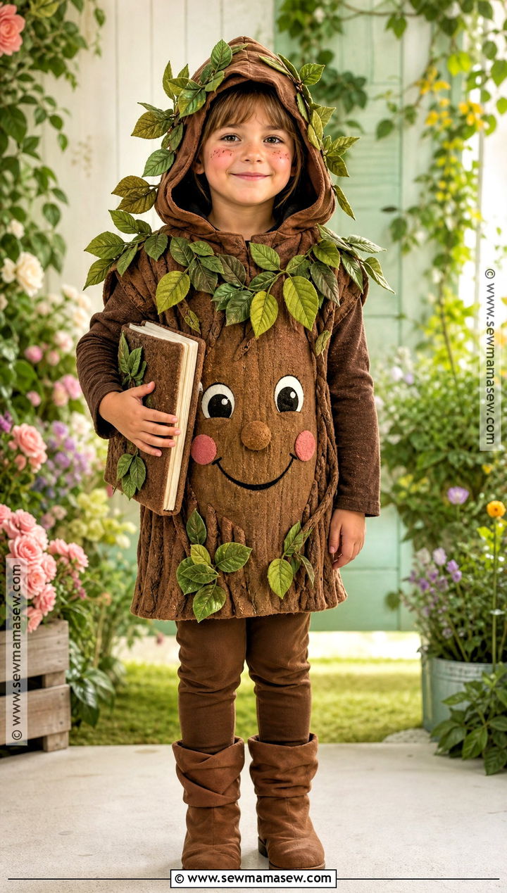 Storybook Tree Costume With Friendly Face - 30 tree costume ideas for kids