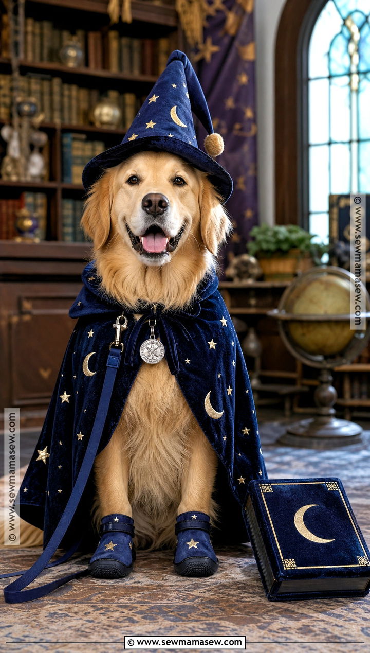 Storybook Wizard Dog Costume - 40 dog costumes
