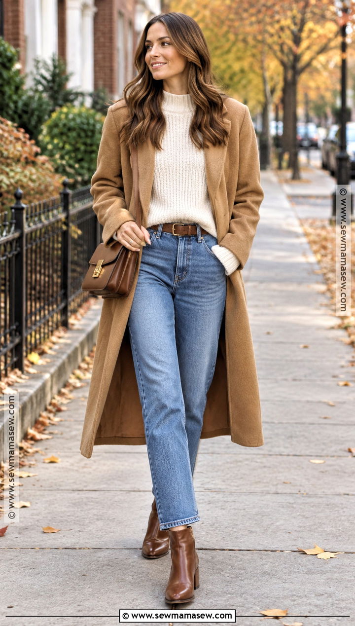 Straight Leg Jeans And Brown Ankle Boots Outfit - 20 fall brown boots outfit