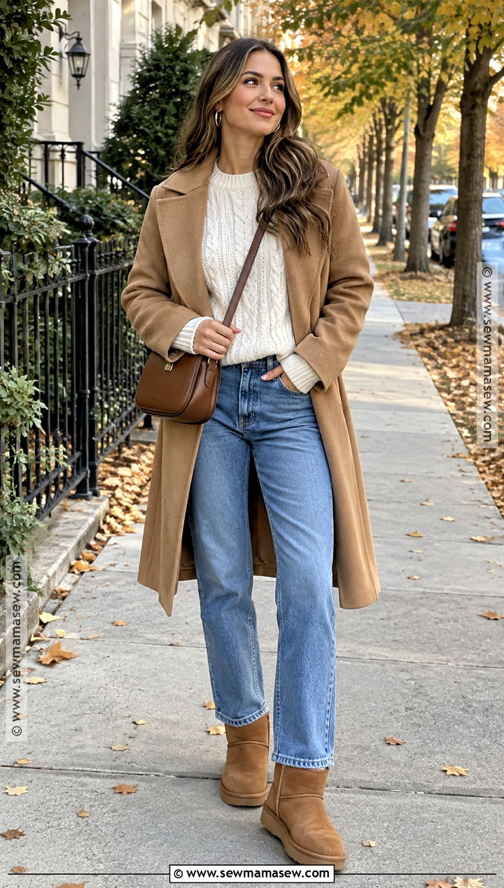 Straight Leg Jeans And Chestnut Uggs Outfit - 20 Jeans And Uggs Outfit Fall