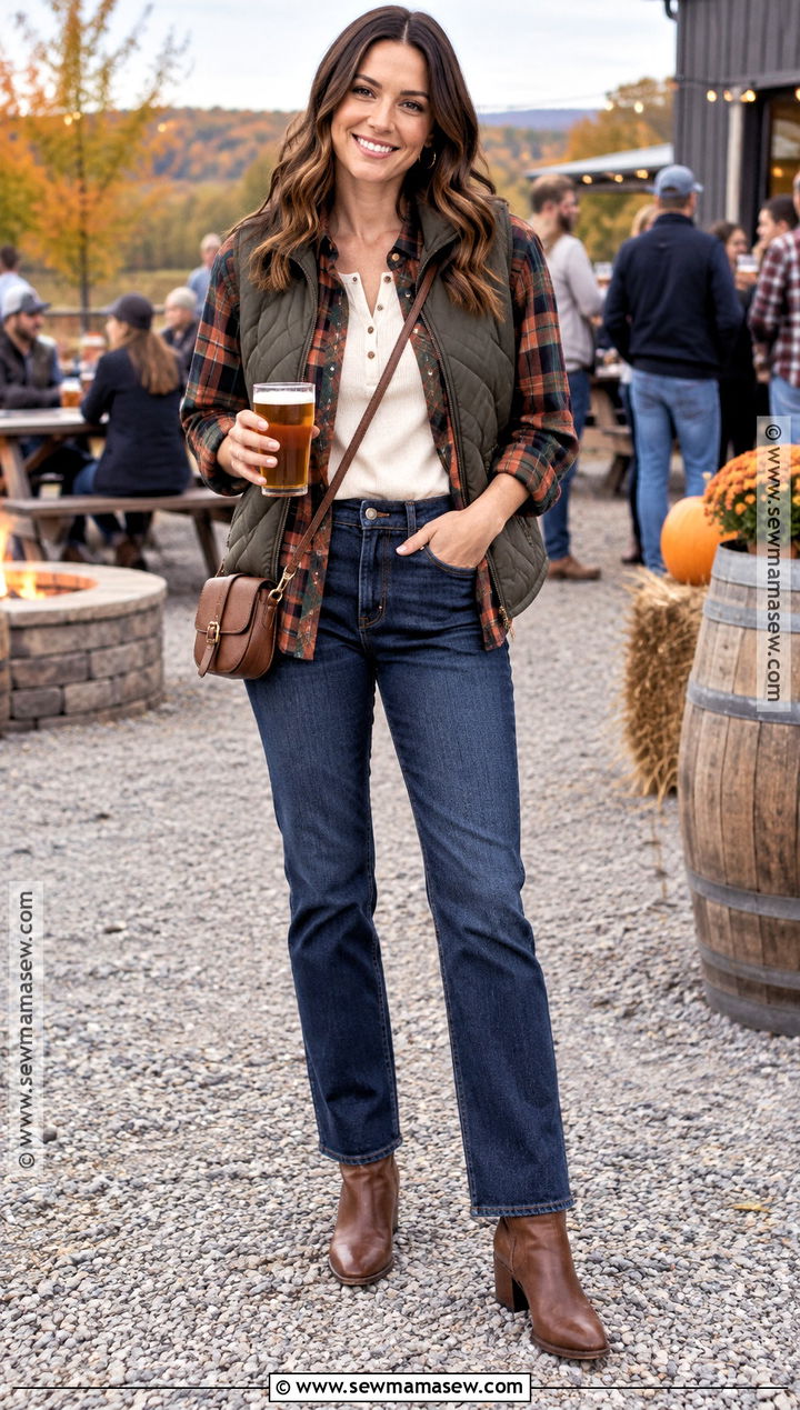 Straight Leg Jeans Beer Festival Outfit - 15 fall beer festival outfit ideas