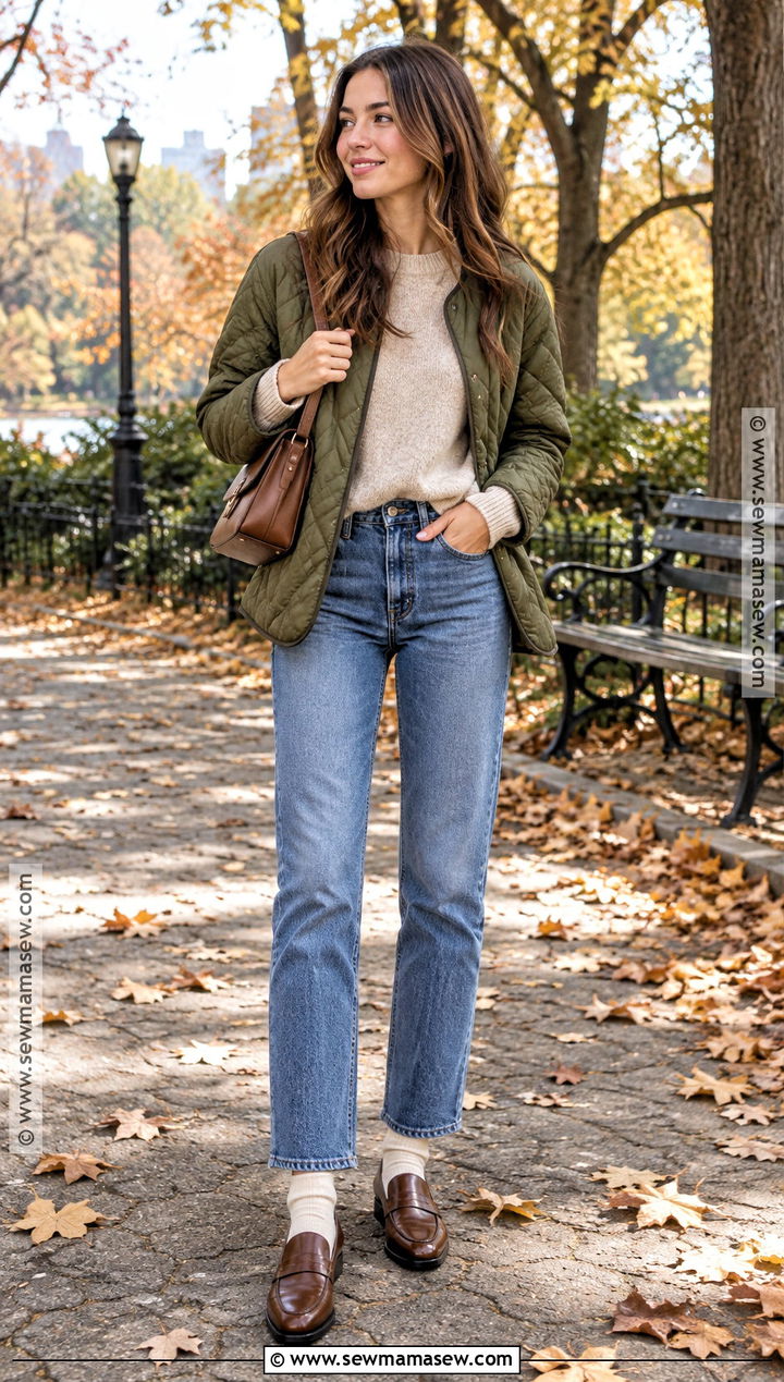 Straight Leg Jeans With Crewneck Sweater And Loafers - 15 jeans fall 2026