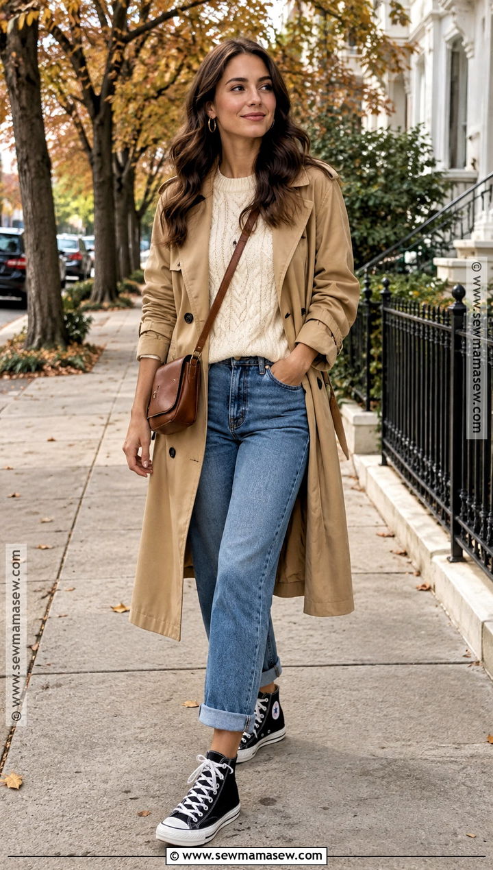 Straight Leg Jeans With High Top Converse - 15 Fall Outfits With High Top Converse