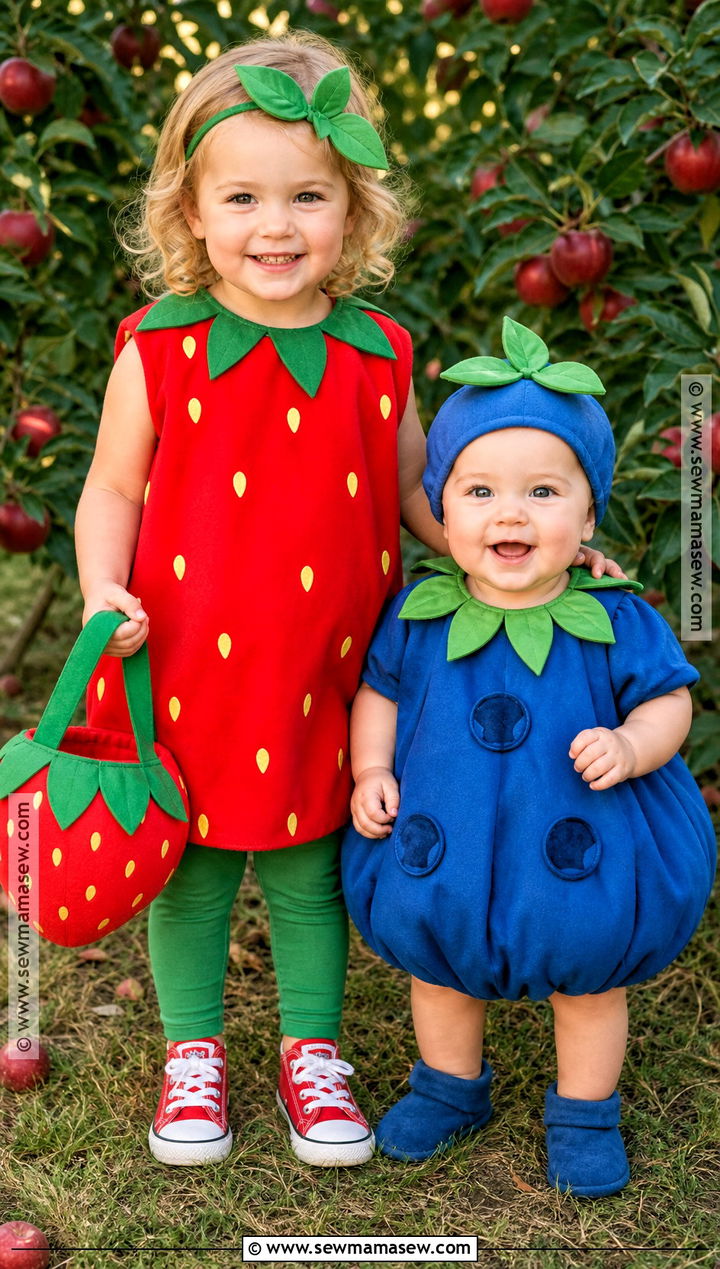 Strawberry And Blueberry Sister Costumes - 30 sister halloween costumes toddler for babies