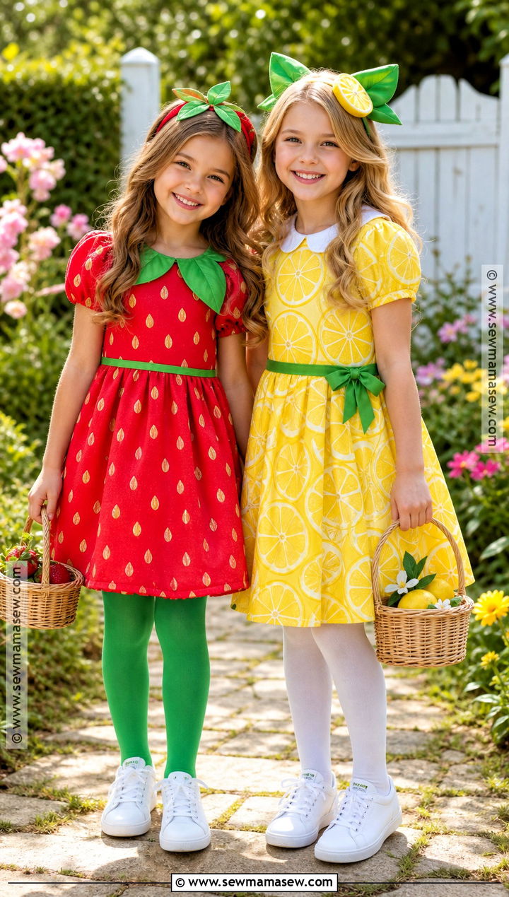 Strawberry And Lemon Costume - 30 halloween costumes for 2 for girls