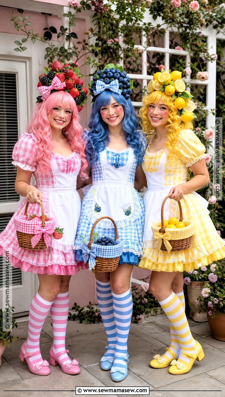 Strawberry Blueberry And Lemon Trio Costume - 30 strawberry shortcake and friends costume ideas