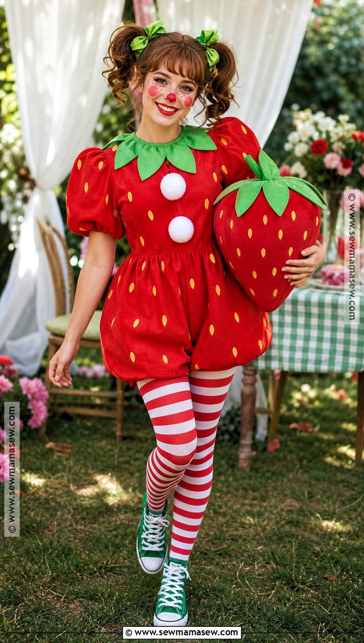 Strawberry Clown Costume - 35 clown costume inspo ideas