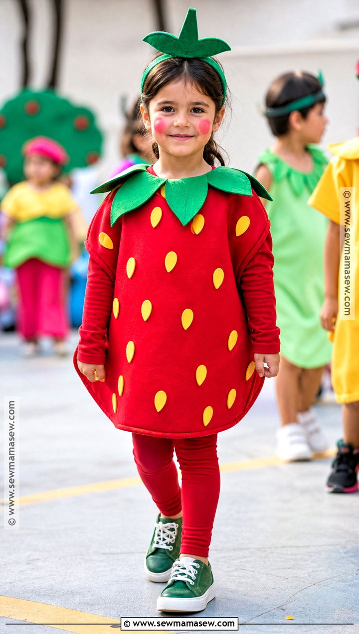 Strawberry Costume For Kids - 30 fruit costumes for kids