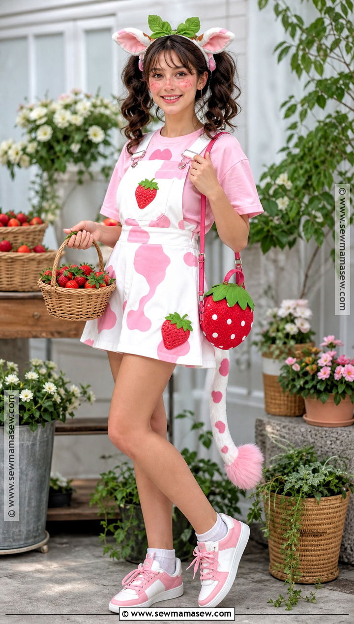 Strawberry Cow Costume - 30 Cow Costume Women's Ideas