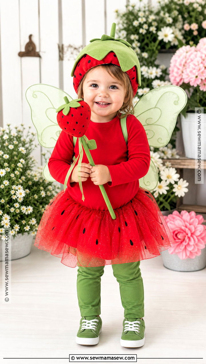 Strawberry Fairy Costume - 30 toddler fairy costume ideas