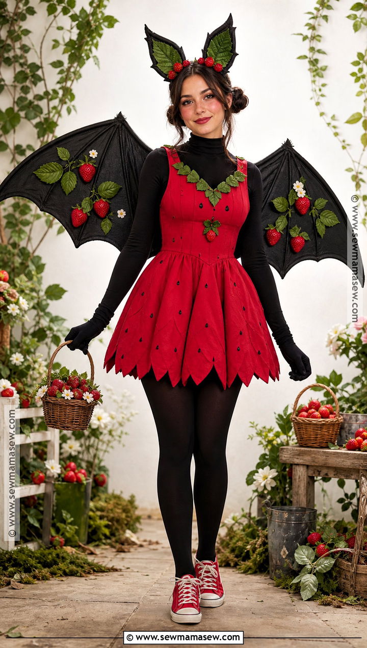 Strawberry Fruit Bat Costume - 35 Bat Costume Women's Ideas