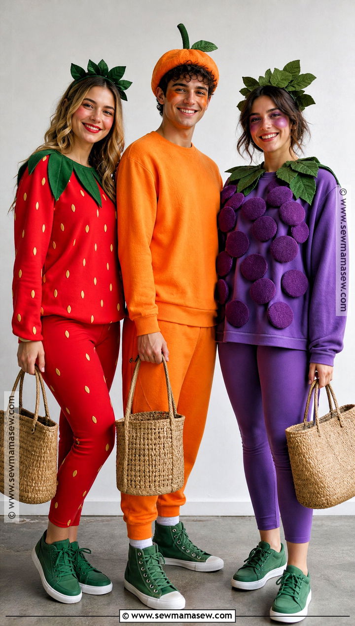 Strawberry Orange And Grapes Halloween Outfit - 30 3 Ppl Halloween Outfits
